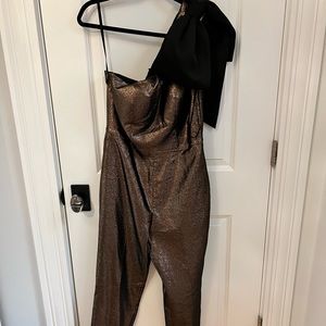 Ted Baker sparkle bow shoulder jumpsuit size 3